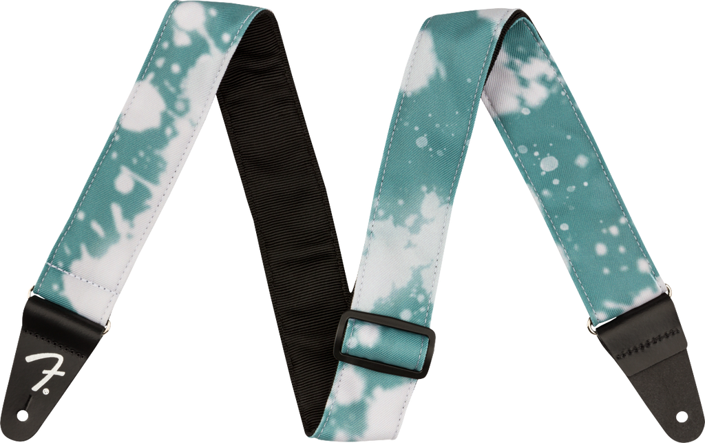 Fender Tie Dye Acid Wash Strap, Teal, 2"
