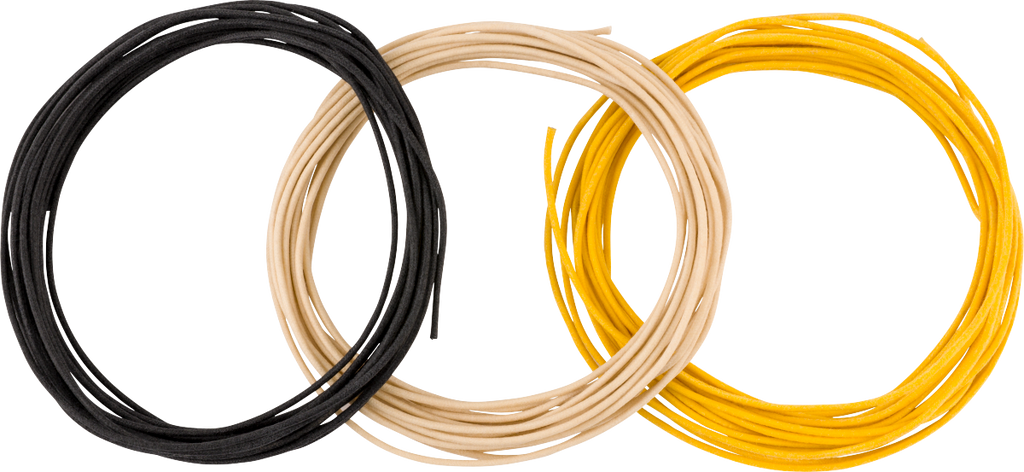 Fender Pure Vintage Cloth Wire, 22 AWG, Black, White, Yellow, 15'
