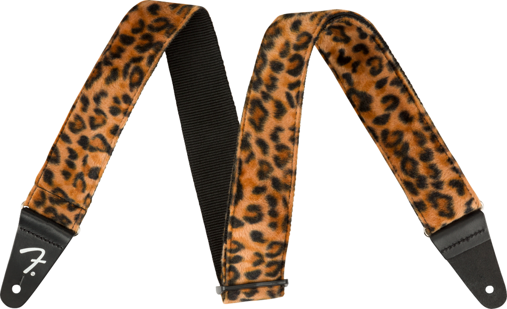 Fender Wild Animal Print Strap, Leopard, 2"