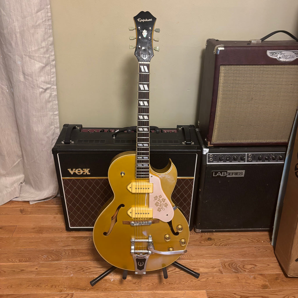 Used 1998 Epiphone ES-295 Re-issue with Headstock Repair