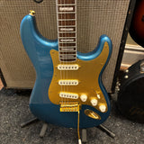 Used Squier 40th Anniversary Stratocaster, Gold Edition, Lake Placid Blue