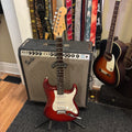 Used Squier 2013 Deluxe Stratocaster, Rosewood Fingerboard, Crimson Red Transparent with Upgrades