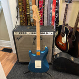 Used Squier 40th Anniversary Stratocaster, Gold Edition, Lake Placid Blue