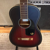 Jim Dandy Parlor, Walnut Fingerboard, Black Pickguard, Deep Cherry Burst