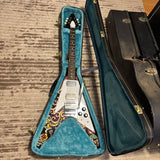 Used Epiphone Limited Edition Jimi Hendrix ''Love Drops'' Flying V with Hardshell Case - Ebony
