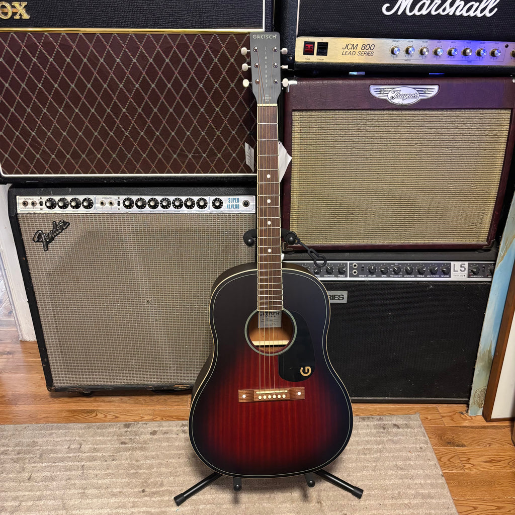 Gretsch Jim Dandy Dreadnought, Walnut Fingerboard, White Pickguard, Cherry Burst
