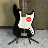 Squier Sonic Bronco Bass, Laurel Fingerboard, White Pickguard, Black