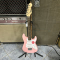 Squier Mini Stratocaster, Laurel Fingerboard, White Pickguard, Shell Pink