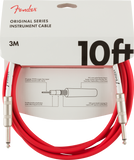 Fender Original Series Instrument Cable, 10', Fiesta Red