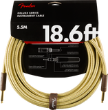 Fender Deluxe Series Instrument Cable, Straight/Straight, 18.6', Tweed
