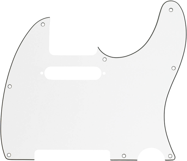 Fender Pickguard, Telecaster, 8-Hole Mount, Parchment, 3-Ply