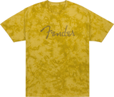 Fender Spaghetti Logo Tie-Dye T-Shirt, Mustard