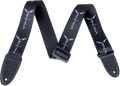 Gretsch Wing Logo Pattern Strap, Black with Gray Logos