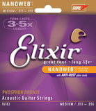 Elixir Phospher Bronze Acoustic Strings With Nanoweb Coating